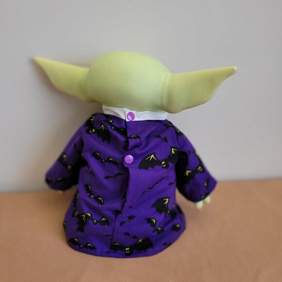 Spooky Bats 2pc Halloween Outfit/scarf set for 11" Mattel Child Grogu Yoda dolls - Picture 5 of 5